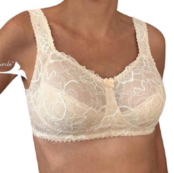 Бюстгальтер Ниночка для фиксации экзопротеза 70-10 молочный